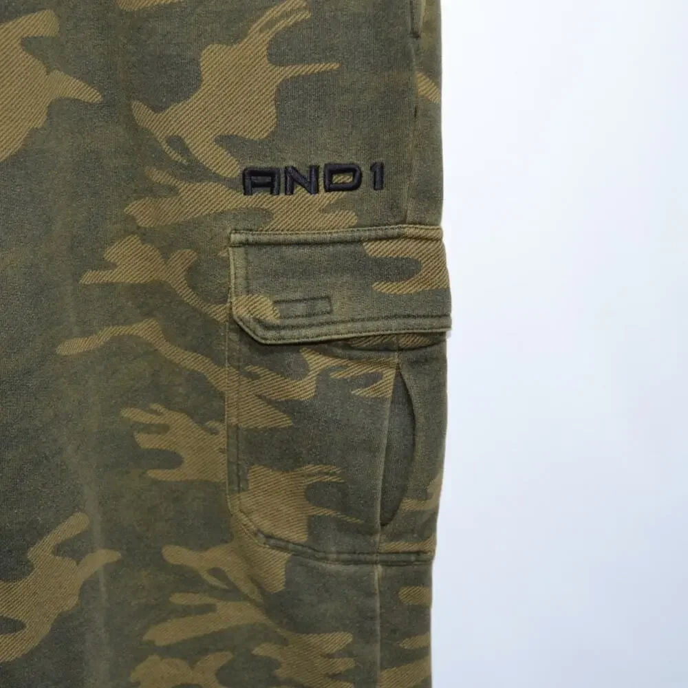 AND1 Men's Camo Cargo Sweatpants Size XL